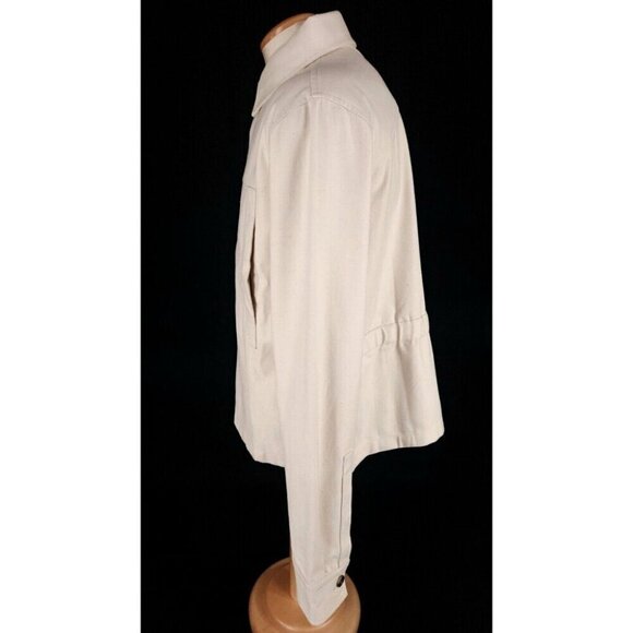 Bottega Veneta Knotted Twill Long Sleeve Polo Shirt 54 US 44 L Mens Beige NWT - Picture 3 of 10